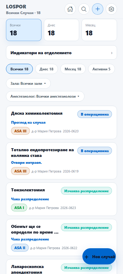 Таблото на телефона